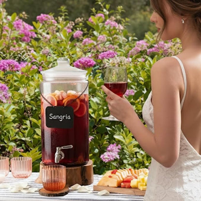 2 Gallon Glass Drink Dispenser