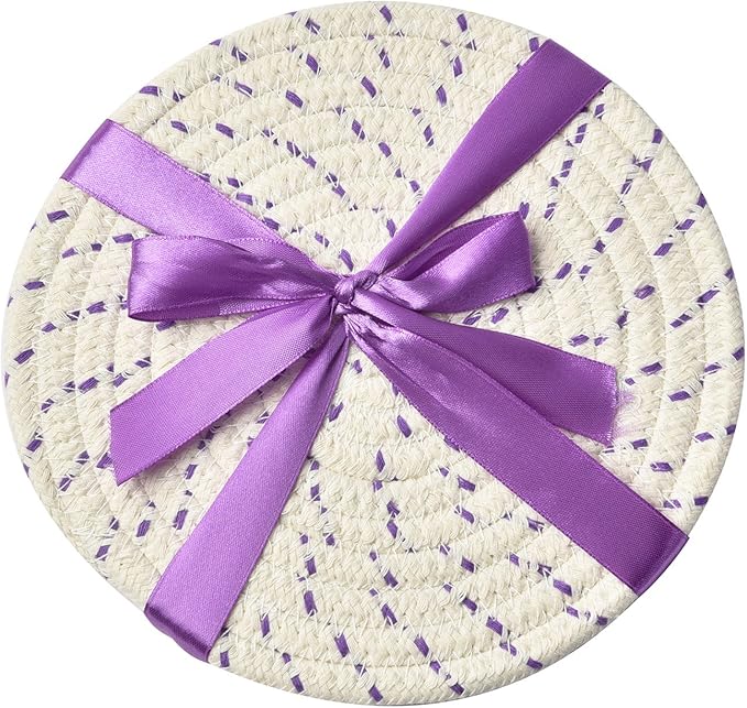 Pot Holders Set Trivets Set 100% Pure Cotton Thread Weave Hot Pot Holders Set