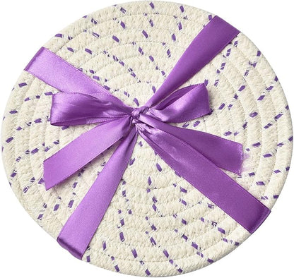 Pot Holders Set Trivets Set 100% Pure Cotton Thread Weave Hot Pot Holders Set