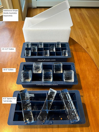 ClearlyFrozen Highest Rated Highest Capacity Clear Ice Tray