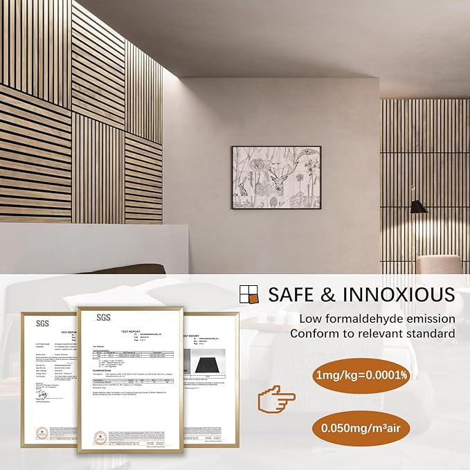 ARMURO Acoustic Wood Panels for Wall 4-Pack