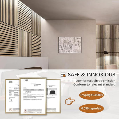 ARMURO Acoustic Wood Panels for Wall 4-Pack