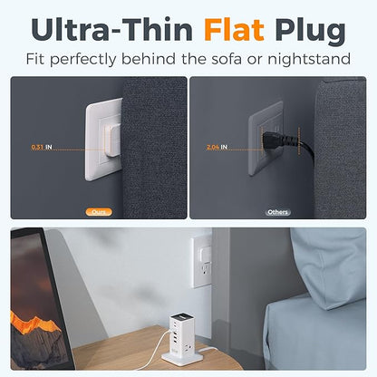 USB Charging Station for Multiple Devices PD 65W, TESSAN 9-in-1 USB C Charger