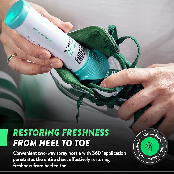 Endees UpFresh 360° Shoe Deodorizer Spray – 6 x 3.38 Fl Ozl I Foot Odor