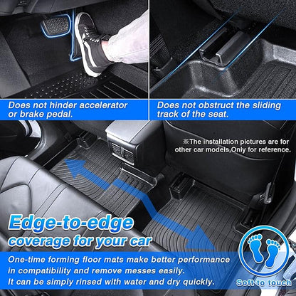 Accord Floor Mats - Car Mats for Honda Accord Sedan 2013-2017 (Not Fit Coupe Model), All Weather Flor Mat for Accord Accessories, Heavy Duty Rubber Mats, Car Accessories