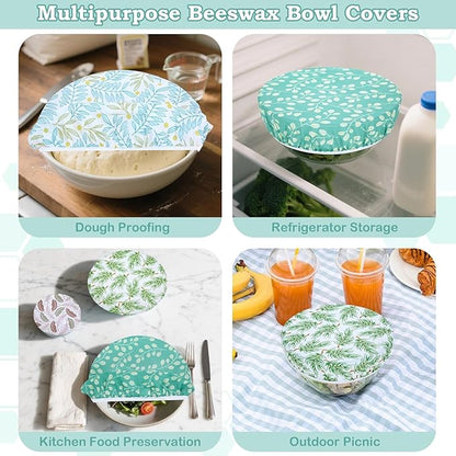 5-Size Reusable Beeswax Bowl Covers