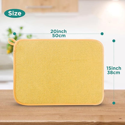 GeeRic Microfiber Dish Drying Mat, Super Absorbent Kitchen Dish Drying Pad