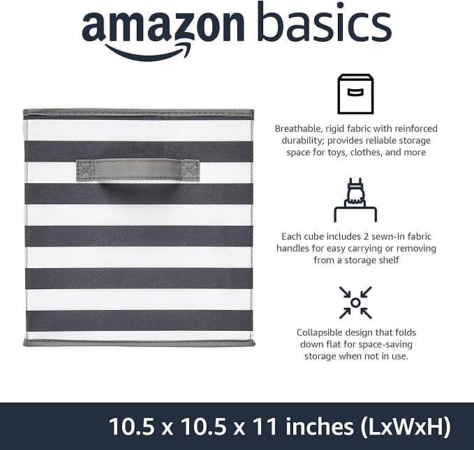 Amazon Basics Collapsible Fabric Storage Bins