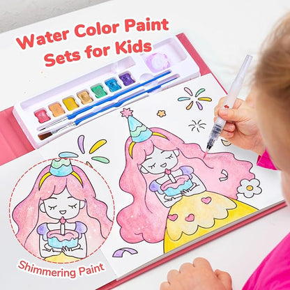 JoyCat Paint with Water Coloring Books for Toddlers, Watercolor Painting Sets for Kids Ages 3-5 4-8, Arts and Crafts Drawing Activities Toy Birthday Gift for Boys Girls (Party)