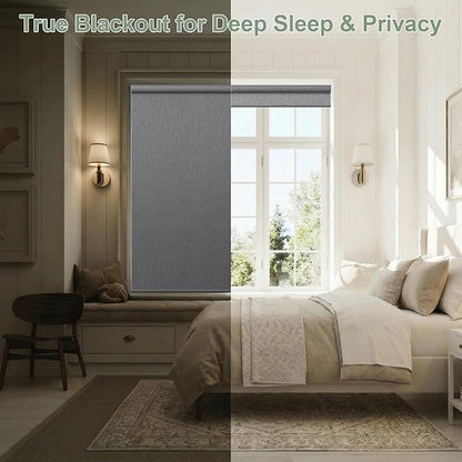 Zshine Motorized Blackout Window Blinds Customize Width Remote Control Wireless
