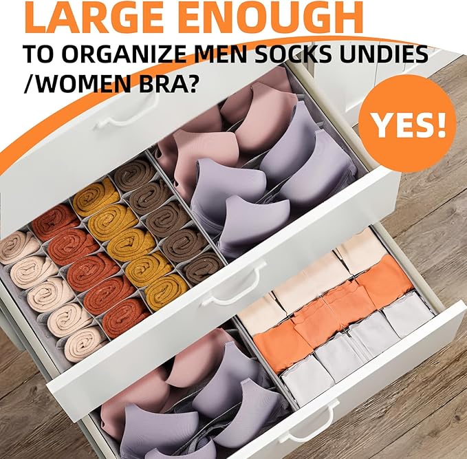 Criusia 6 Pack Large Drawer Organizer