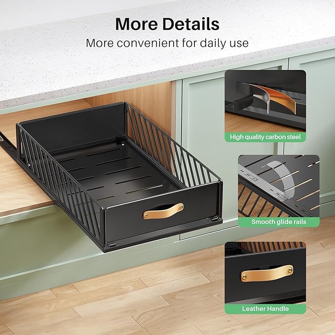 Pull out Cabinet Organizer, Heavy Duty Slide out Pantry Shelves Drawer Storage