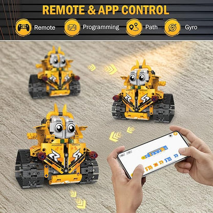 STEM Robot Building Kit for Kids Ages 8-16, 5 in 1 Robot Toys with APP & Remote Control, 269 PCS Programmable Engineering Building Blocks Birthday Gifts for Boys Girls Age 6 7 8 9 10 11 12+