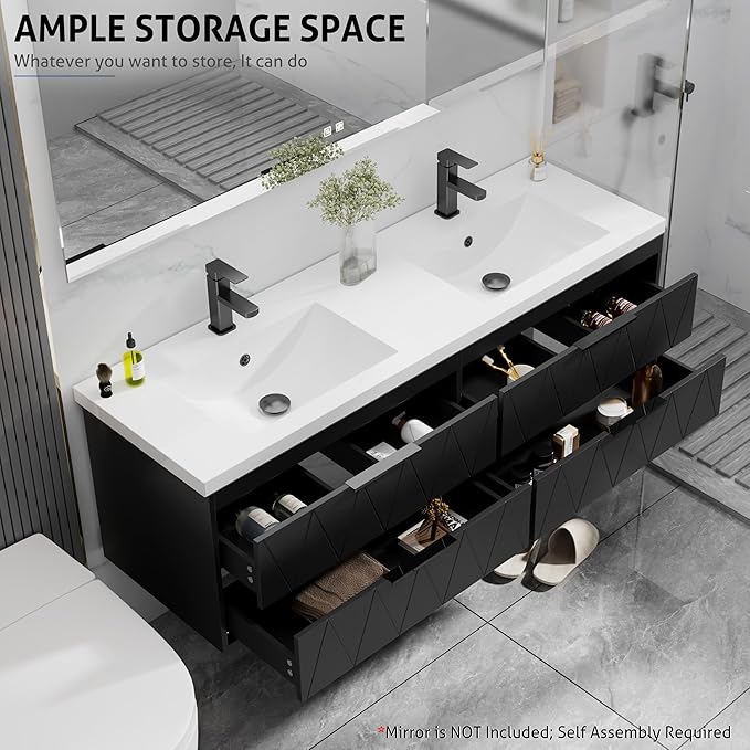 eclife 60" Bathroom Vanities Cabinet