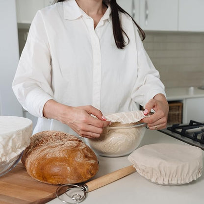 Beautiful Linen Cotton Blend Bowl Covers