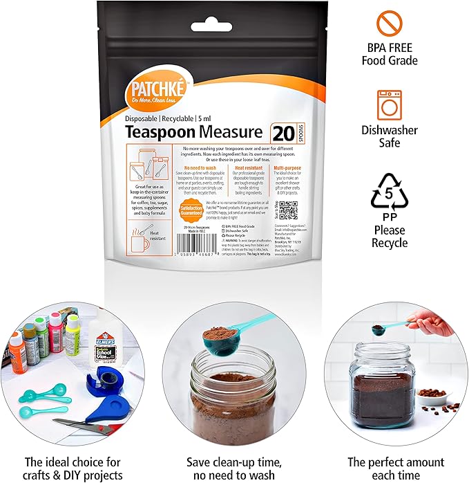 Plastic Measuring Spoons, Fits in Jar, Good
