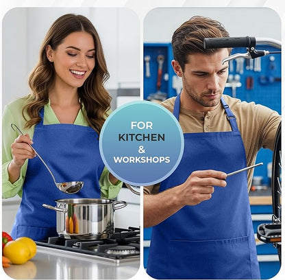 Utopia Kitchen 4 Pack Bib Apron Adjustable