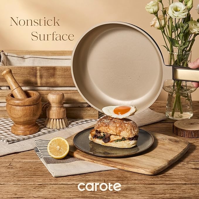 CAROTE Pots and Pans Set Nonstick, Dishwasher, RV/Camping Cookware Set