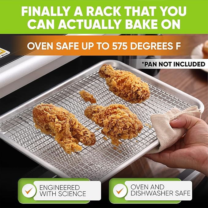 Spring Chef 8.5" x 12" Stainless Steel Cooling Racks, Wire Rack