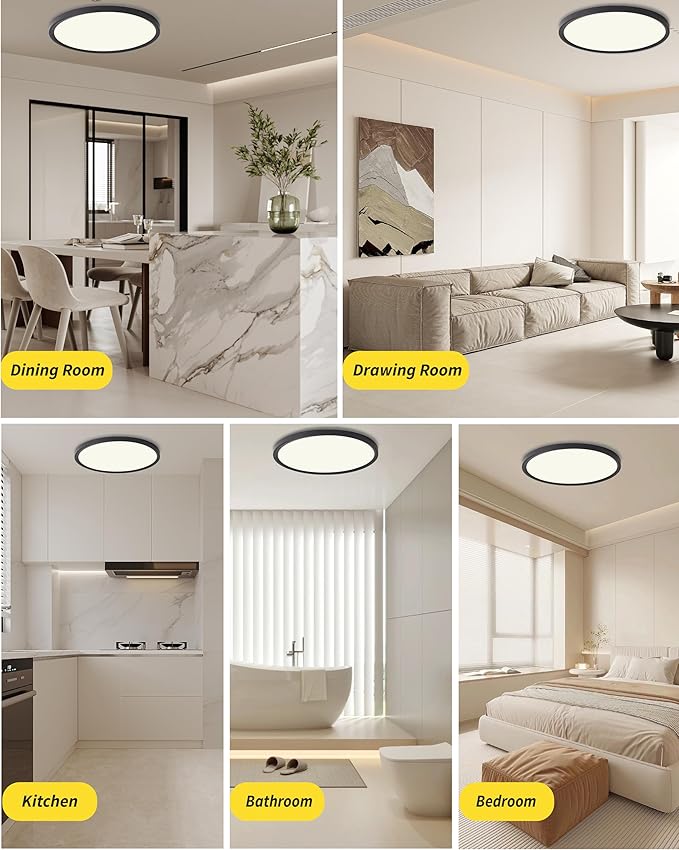 4pack 12 Inch Flush Mount Ceiling Light, 24w Led Ceiling Light,