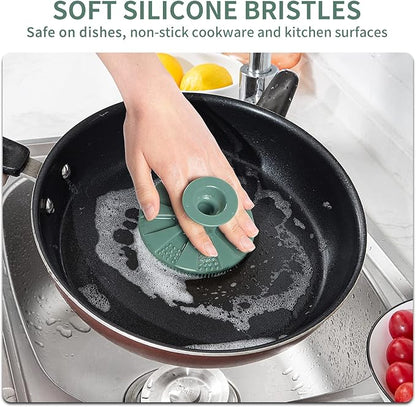 Silicone Sponge, BEAUTAIL Non-Scratch Scrub Sponges,