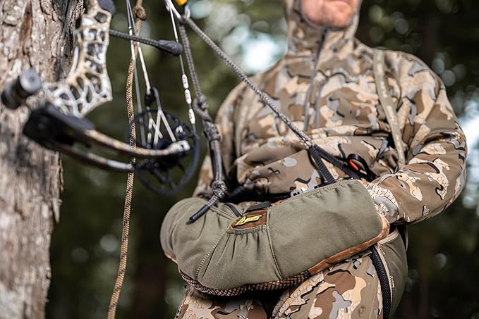 Hunter Safety System Saddle Muff: Essential Cold Weather Gear for Hunting or Fishing - Polar Fleece Hand Warmer with J-Hooks & Storage Pockets - Top Hunting Accessories for Comfort & Protection