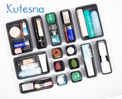 Kutesna 15 PCS Interlocking Desk Drawer Organizer Separator