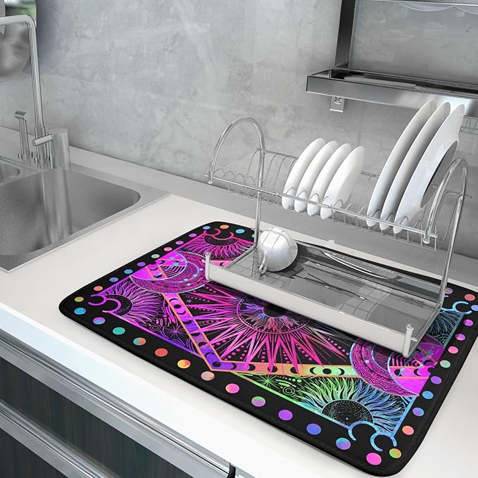 Colorful Microfiber Dish Drying Mat