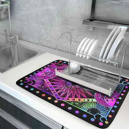 Colorful Microfiber Dish Drying Mat