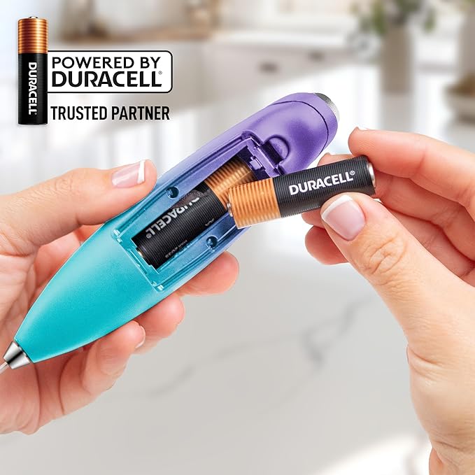 Zulay Kitchen Milk Frother Handheld Electric Whisk with AA Duracell Batteries – Durable Drink Mixer for Coffee, Lattes, Cappuccinos & More - Aurora