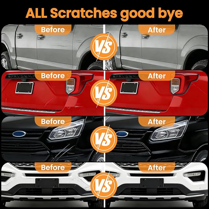 Cactus Gray(NE/M7457) Touch Up Paint Compatible with Ford,2-In-1 Car Scratch Remover Pen,Car Paint Scratch Repair Kit for Scratches,Chips & Nicks,2-PCS SET
