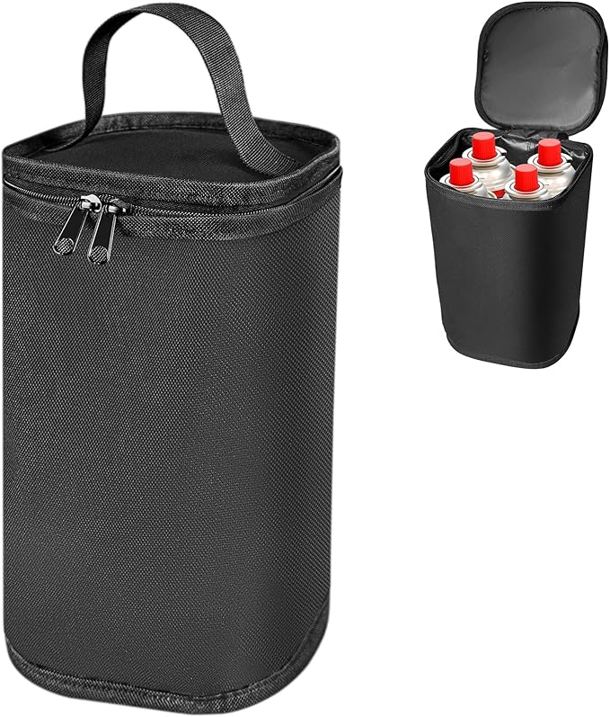 Mini Fuel Cylinder Storage Bag, Butane Fuel Canister Cover,Gas Tank Protective bag, Easy to Carry, 600D Oxford Fabric Waterproof,Mini Tank Accessories, for Outdoor Camping, Cooking, Travel, Picnic