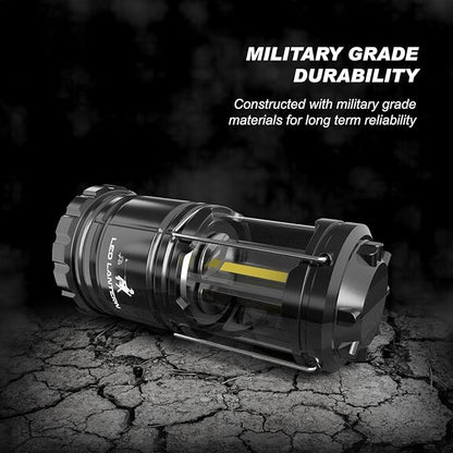 MalloMe LED Camping Lantern Flashlights 2 Pack & 4 Pack - Super Bright - 350 Lumen Portable Outdoor Lights (Black, Collapsible)