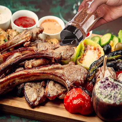 RoyalHouse 12 Pack 5.5 Oz Plastic Spice Jars