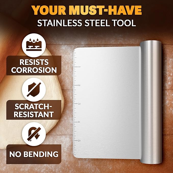 Bench Scraper Kitchen – Multipurpose Pastry Scraper Tool