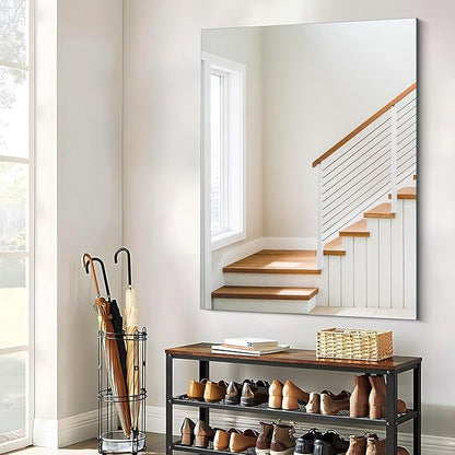CILIBER Frameless Rectangle Mirror, 36x48 Inch Large Bathroom Mirrors