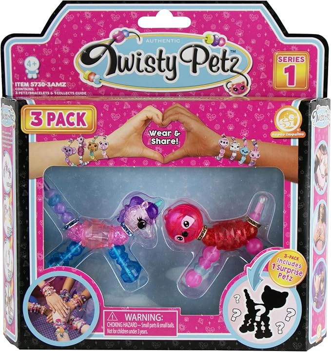 Twisty Petz 3-Pack Luna Unicorn & Sammy Sloth - Includes 3 Collectible Petz: 2 You See,1 Surprise! Adorable, collectible petz transform into friendship bracelets, necklaces & accessories. For girls 6+