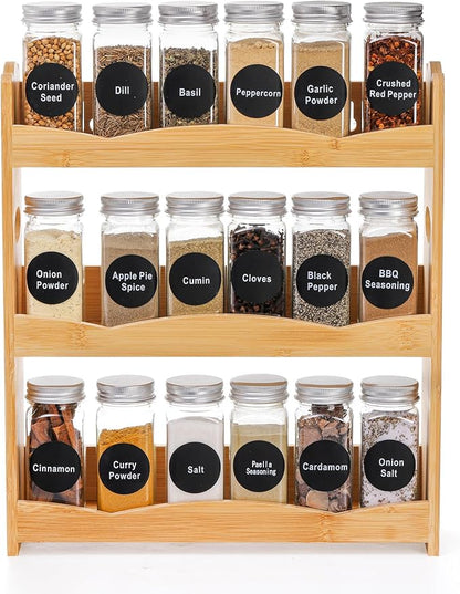 Jucoan 3-Tier Bamboo Spice Rack