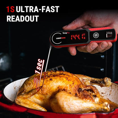 TempPro Lightning 1-Sec Instant Read Meat Thermometer, Kitchen Food Thermometer