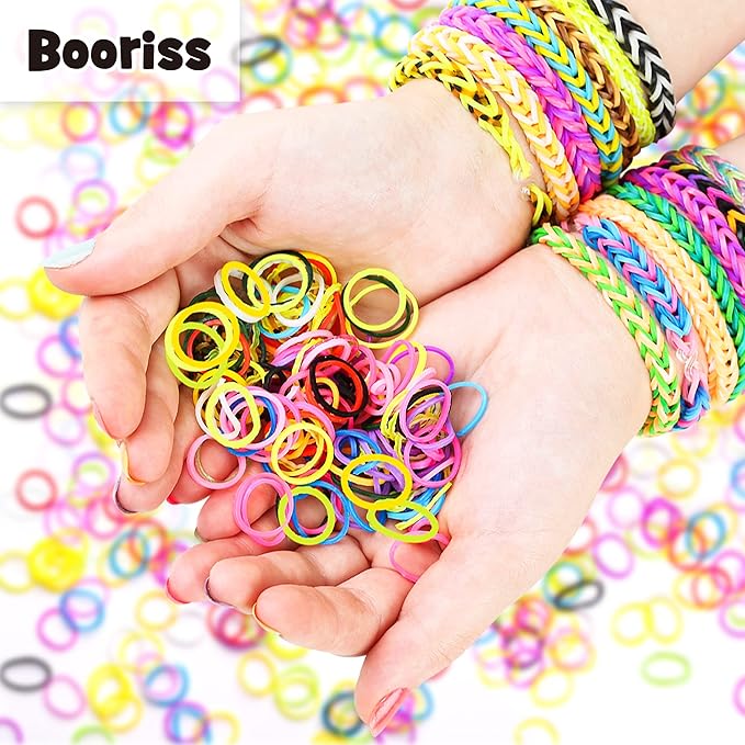 12730+ Loom Rubber Bands Refill Kit in 26 Color with 500 Clips,6 Hooks, Premium Bracelet Making Kit for Weaving DIY Crafting Gift