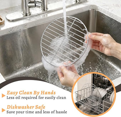 P&P CHEF Round Cooking Rack, Fits Air Fryer/Stockpot/Pressure Cooker/Round Cake
