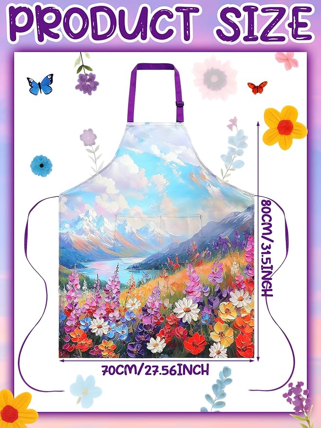 Bencailor 6 Pcs Spring Kitchen Aprons