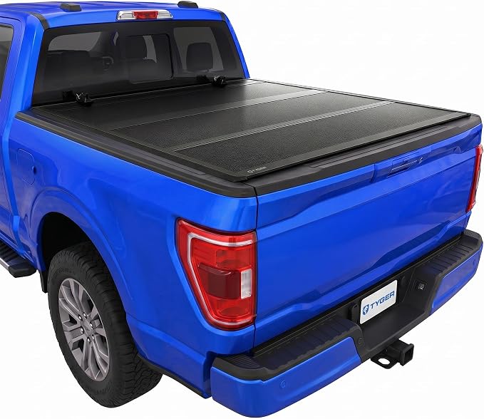 Tyger Auto T9 Flip-Up Low Profile Hard Alloy Tri-Fold Truck Bed Tonneau Cover Compatible with 2004-2014 Ford F-150 | 5.5' (67") Bed | TG-BC9F8010