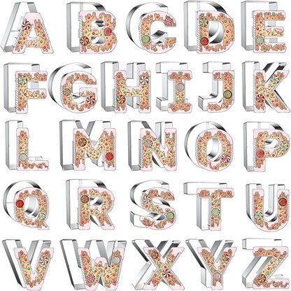 4 Inch Alphabet Letter Cookie Cutter Set