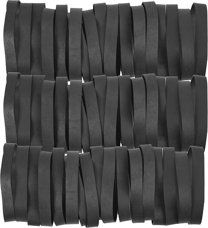 AMUU Rubber Bands Size #84 Tactical Rubber Bands Black Elastics Bands 50 Pack Wide Thick for Office Supplies File (3-1/2" x 1/2'')