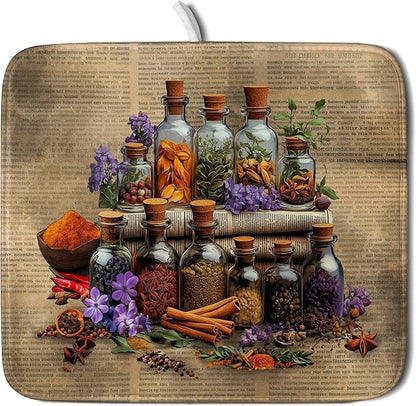 Vintage Kitchen Dish Drying Mat