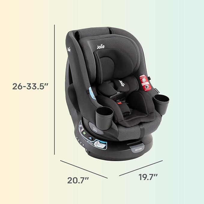 Chili Spin SI Rotating 2-in-1 Convertible Car Seat, Rear and Forward-Facing, No-Rethread Harness, Tested for Safety Standards (Shale)