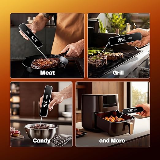 0.3 Sec Instant Read Meat Thermometer Digital, Food Thermometer