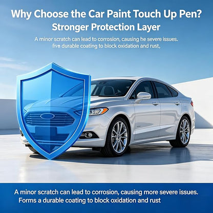 Star White Metallic Tri-Coat(AZ) Touch Up Paint Compatible with Ford 2-in-1 Car Scratch Repair Pen for Rock Chips, Door Scratches&Paint Nicks Exact Color Match Quick Dry DIY Fix for F-150 Explorer