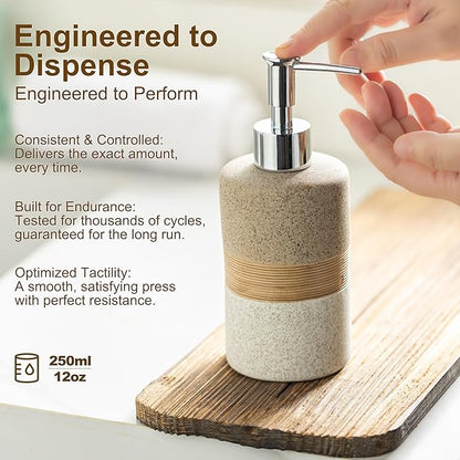 Ceramic Dish Soap Dispenser Set